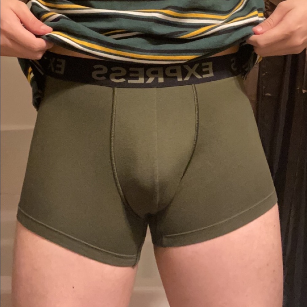 SOLD Dark green express trunks